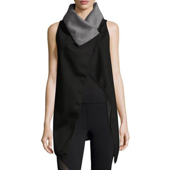 MICHI Revolver Reversible Wrap Vest, Gray/Black Sz. M - Picture 3 of 8